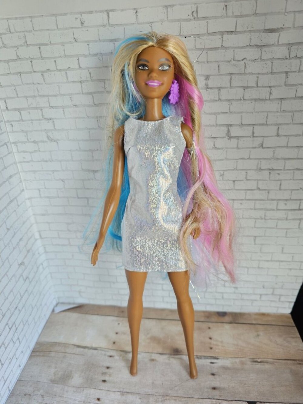 Mattel Barbie Summer Face Colorful Fantasy Hair AA Fashion Doll Iconic Cybercore - Picture 3 of 6